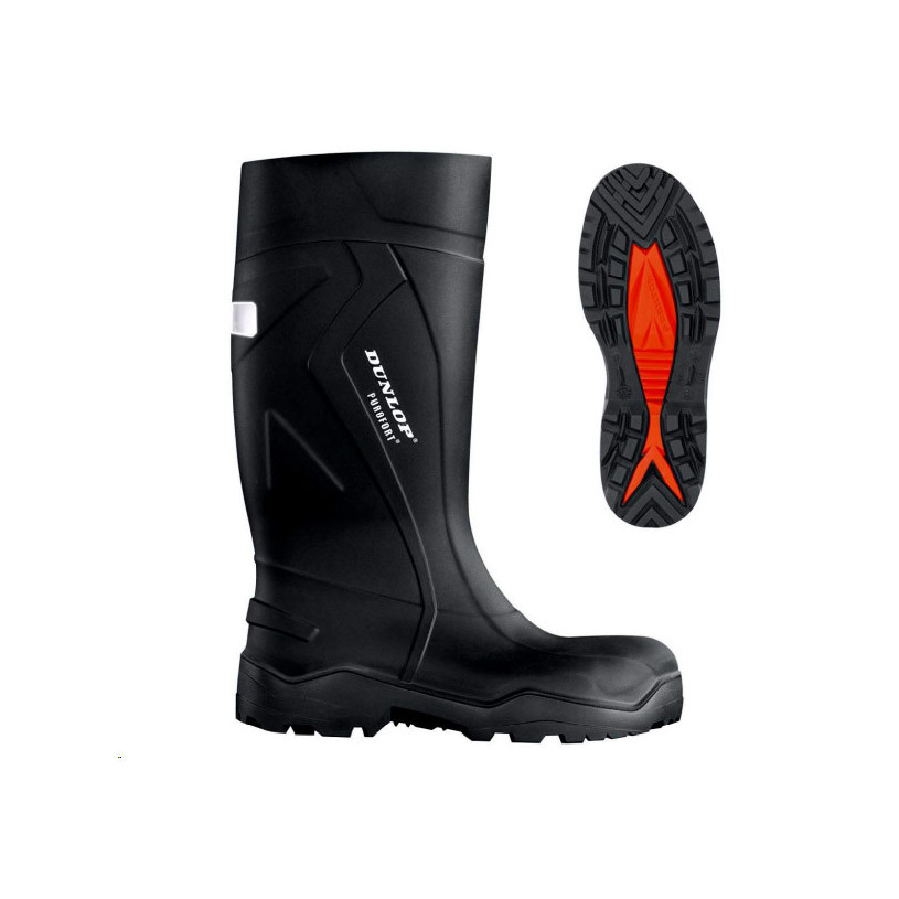 Botte de sécurité PU noire PUROFORT S5 46 Protection individuelle