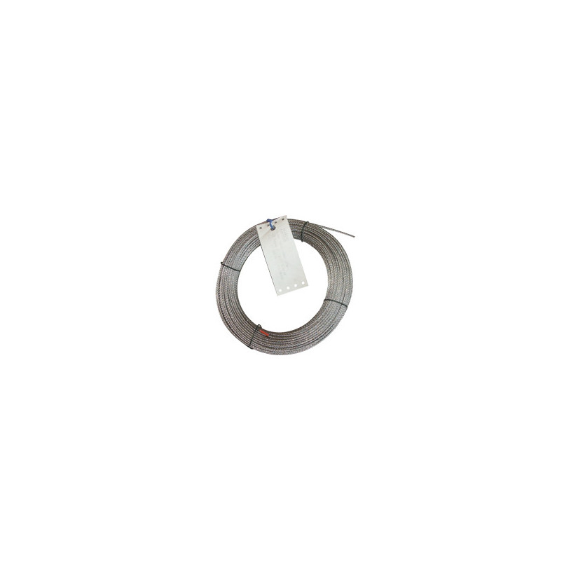 Diamètre du câble de corde en spirale en acier galvanisé 6 mm Nombre de  fils 49 - D.6Mm Câble en spirale 49 fils 50Mt. - Réf. 60