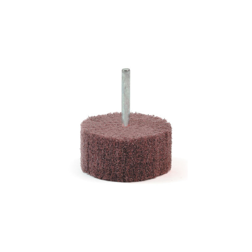 Roue de polissage sur tige lamelles fibre de nylon grain n°120 Ø 80 x 50 mm  : Disques-Meules-Abrasifs SEA - Promeca