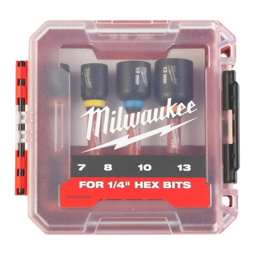 Coffret 4 Douilles de Vissage Milwaukee® SHOCKWAVE™ IMPACT DUTY™ MILWAUKEE DOUICOMW4932492445