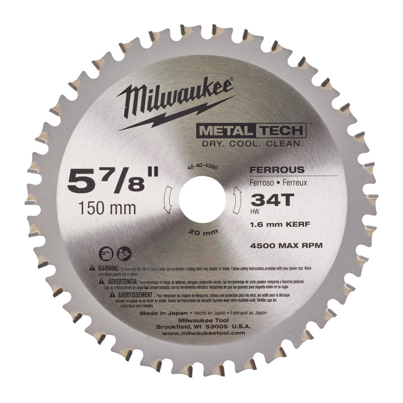 Lame Scie Circulaire Métaux Milwaukee® M18 FMCS - Ø 150MM - 34 Dents MILWAUKEE LAMESCCMW48404080