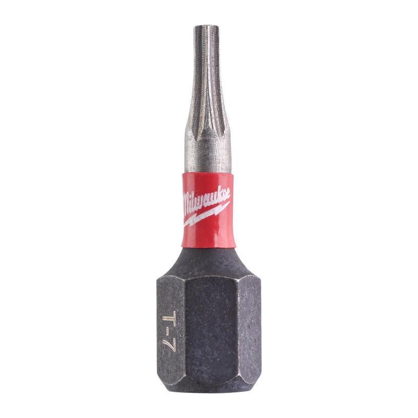 Embout de Vissage Hex ¼" Visseuse Choc Milwaukee® Empreinte Torx - T 7 - Longueur 25 MM - 2 Pièces MILWAUKEE