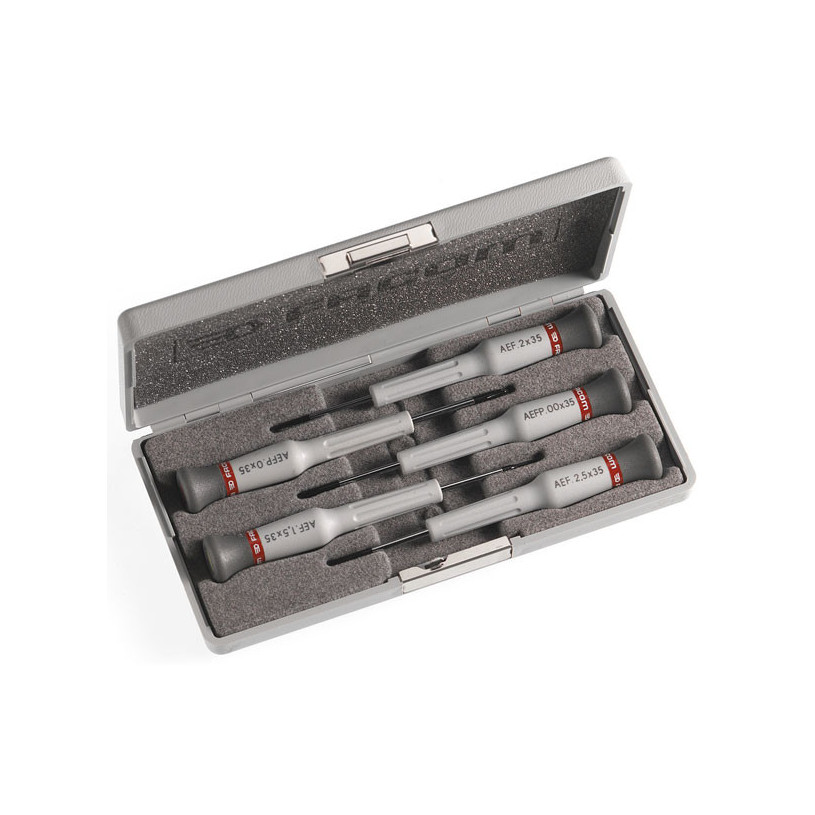 ~Coffret 5 Tournevis Précision 4 Plats/1PH FACOM Micro-Tech® - AEF.J1 FACOM