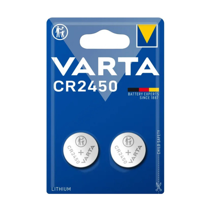 Pile Bouton Lithium VARTA - 3V - CR2450 - Lot de 2 VARTA